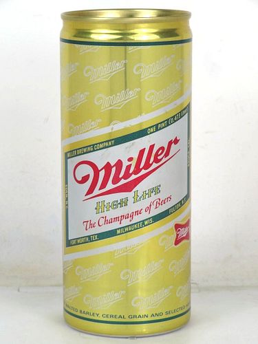 1979 Miller High Life Beer (UPC) 16oz One Pint 157-03v1 Eco-Tab Milwaukee Wisconsin