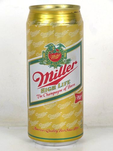 1985 Miller High Life Beer V1 16oz One Pint Undocumented Eco-Tab Milwaukee Wisconsin