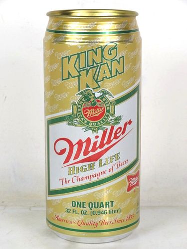 1987 Miller High Life Beer V3 (Taiwan) 24oz Undocumented Bank Top Milwaukee Wisconsin