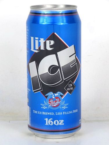 1993 Miller Lite Ice Beer 16oz One Pint Undocumented Bank Top Fort Worth Texas