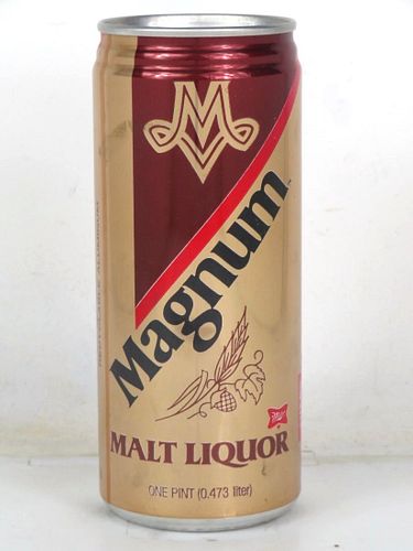1989 Miller Magnum Malt Liquor (SG warning) 16oz One Pint Undocumented Bank Top Fort Worth Texas