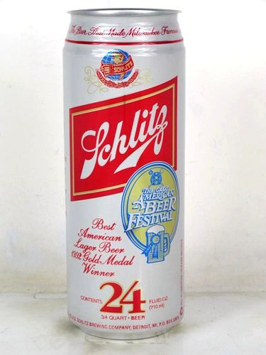 1992 Schlitz Great American Beer Fest 24oz Undocumented Flat Top Detroit Michigan
