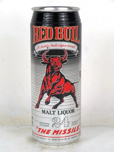 1988 Schlitz Red Bull ML "The Missile" (No SG Warning) 24oz Undocumented Eco-Tab Detroit Michigan
