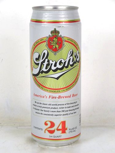 1982 Stroh's Beer (SG Warning) 24oz Undocumented Eco-Tab Detroit Michigan
