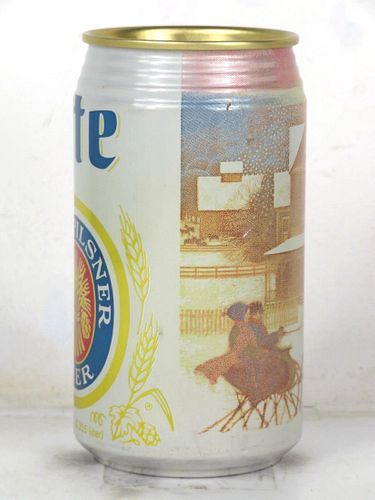1980 Lite Beer (Horse-Drawn Sleigh Reverse) 12oz Undocumented Eco-Tab Milwaukee Wisconsin