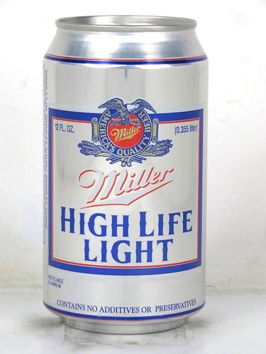 1998 Miller High Life Light Beer (Test) 12oz Undocumented Bank Top Milwaukee Wisconsin