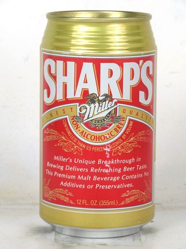 1993 Miller Sharp's NA Lager Beer (Test) 12oz Undocumented Eco-Tab Milwaukee Wisconsin