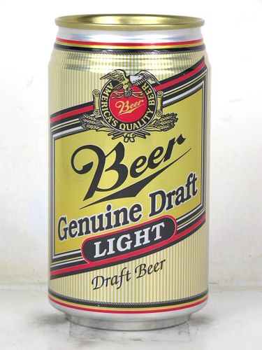 1992 Movie Prop (Genuine Draft Light) Beer 12oz Undocumented Eco-Tab Milwaukee Wisconsin