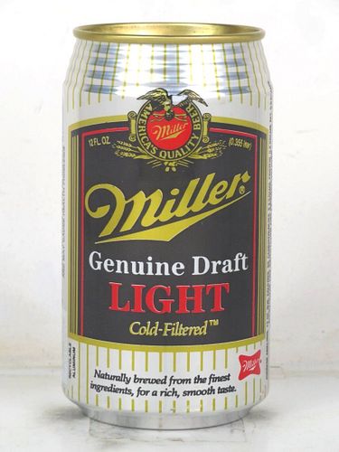 1989 Miller Genuine Draft Light Beer V1 (Test) 12oz Undocumented Bank Top Milwaukee Wisconsin