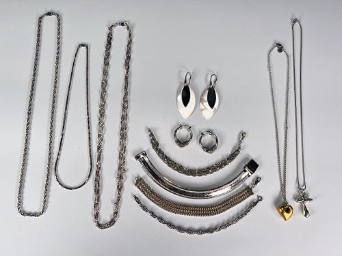 CONTEMPORARY STERLING SILVER JEWELRY LOT