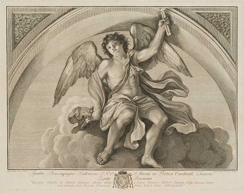 F. POZZI (*1750) after PANCI (18th), Lucifer, around 1781, Etching