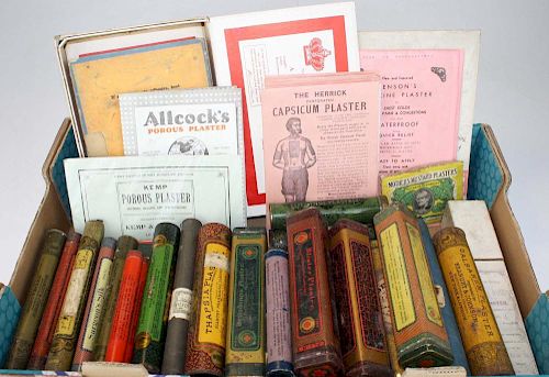 Old Medicine Plasters, Plaster Tins, Plaster Boxes (50+ Pcs)