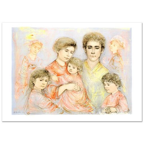 Michael's Family Limited Edition Lithograph (36" x 26") by Edna Hibel (1917-2014), Numbered and Hand Signed with Certificate of Authenticity.