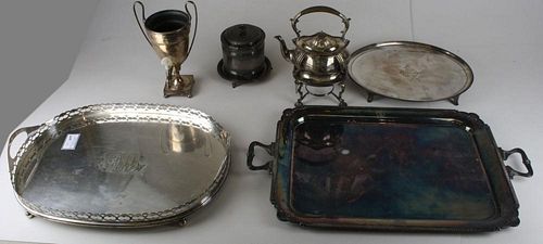 6 Pieces Of Victorian Silver Plate.