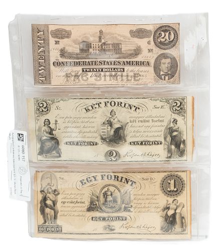 Autographed Confederacy Advertisement $20. Dr. Morses Root Pills Group Of Three