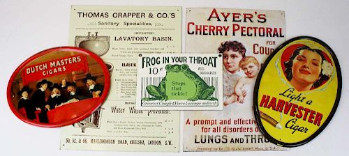 Tin Litho Advertising Signs Including Reproductions