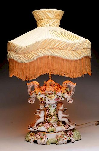 Italian Porcelain Lamp.