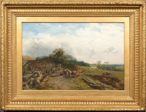  THE LOGGERS REST OIL PAINTING