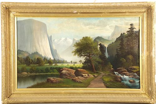 Charles M. Doughty (B. 1878) Yosemite Oil Painting
