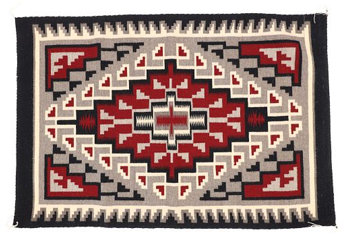 Navajo Klagetoh Trading Post Wool Rug c. 1980's