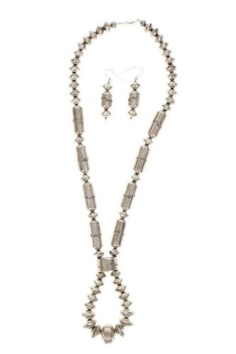Navajo Begay Sterling Silver Necklace & Earrings