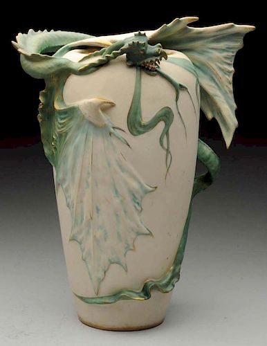 Amphora Ceramic Eastern Dragon Vase.