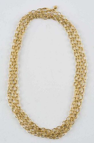 18K Yellow Gold Necklace.