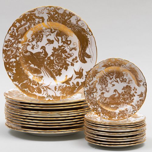 Royal Crown Derby Porcelain 'Gold Aves' Part Service