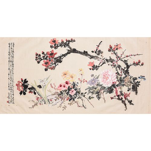 CHAO SHAOAN (1905-1998) WITH NINE ARTISTS, FLOWERS