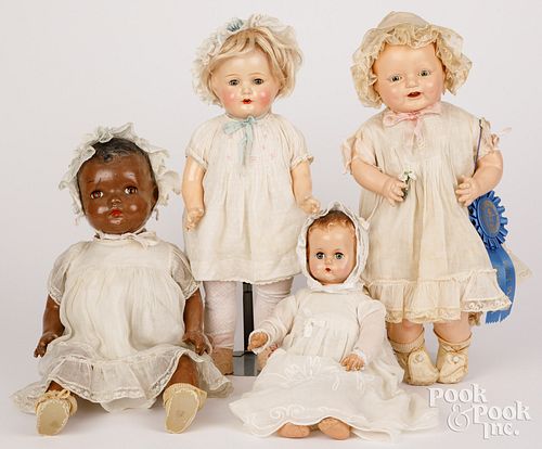 Four vintage dolls