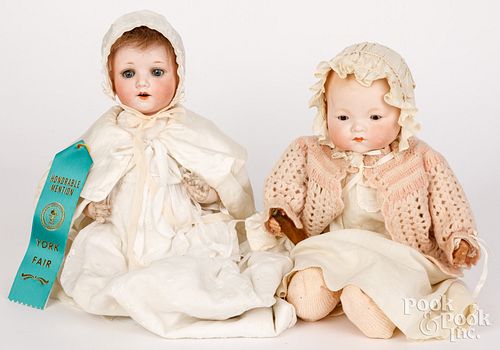 Two German bisque dolls