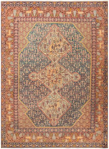 Antique Marbediah Israeli Carpet 11 ft 3 in x 8 ft 5 in (3.43 m x 2.57 m)