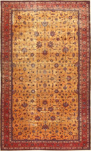 No Reserve - Antique Indian Carpet 24 ft 6 in x 14 ft (7.47 m x 4.27 m)