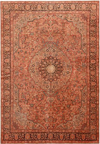 Antique Persian Tabriz Rug  11 ft 8 in x 8 ft 4 in (3.55 m x 2.54 m)