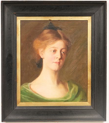 Lillian Burk Meeser Oil On Canvas Portrait of a Women