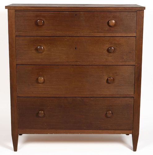 VIRGINIA LATE FEDERAL CHERRY CHEST OF DRAWERS
