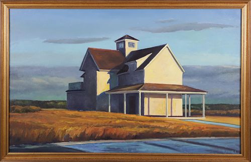 Joan Albaugh Oil on Panel "House with Porch"