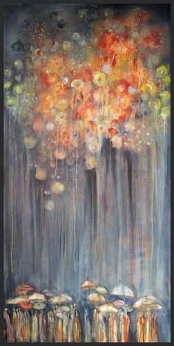 NATASHA TUROVKSY, Fireworks, oil on canvas