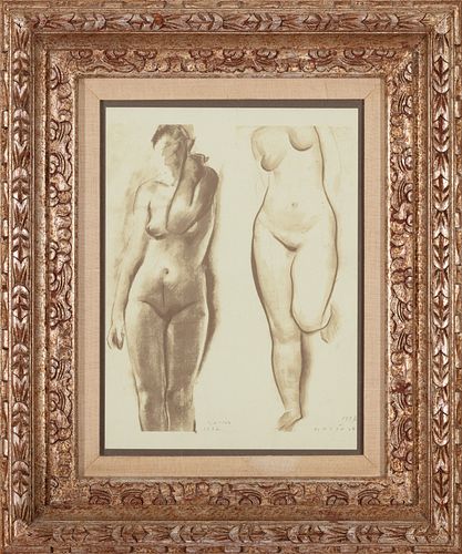 MARINO MARINI, Two Nudes, drawings on paper