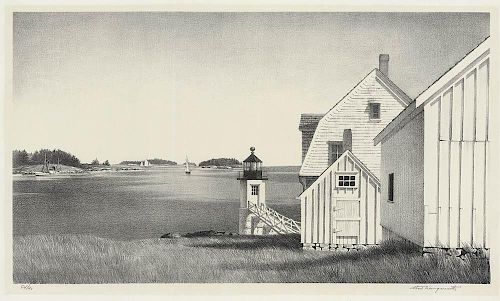 Original Wengenroth Lithograph - Down East, 1958.