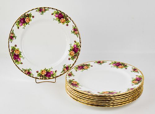 ROYAL ALBERT OLD COUNTRY ROSES DINNER PLATES 