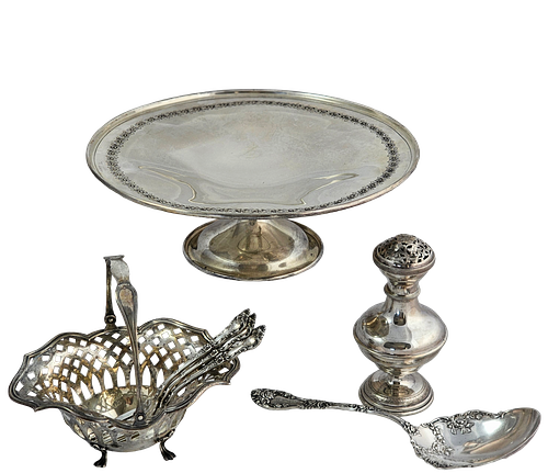 Grouping of Sterling Silver Dessert Items
