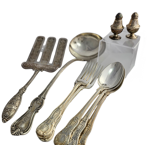 Grouping of Sterling Silver Table Serving Items