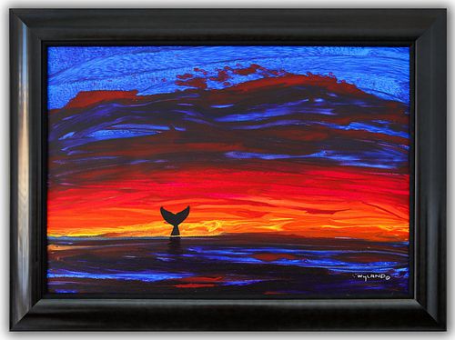 Wyland- Original Painting on Canvas "Reflective Moment"