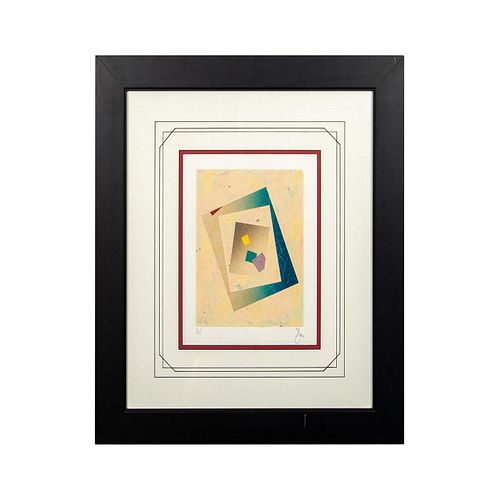 Artist Proof of Geometric Abstraction, Pressed Paper