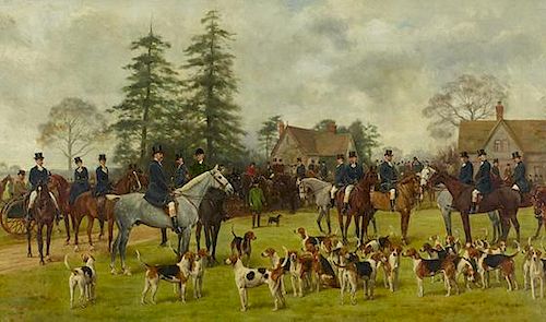 George Goodwin Kilburne (English, 1839-1924) The Beaufort Meeting at Frocester
