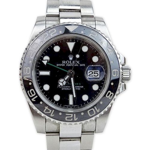 Man's Rolex GMT Master II 116710 Stainless Steel Watch with Oysterlock Bracelet, Automatic Movement