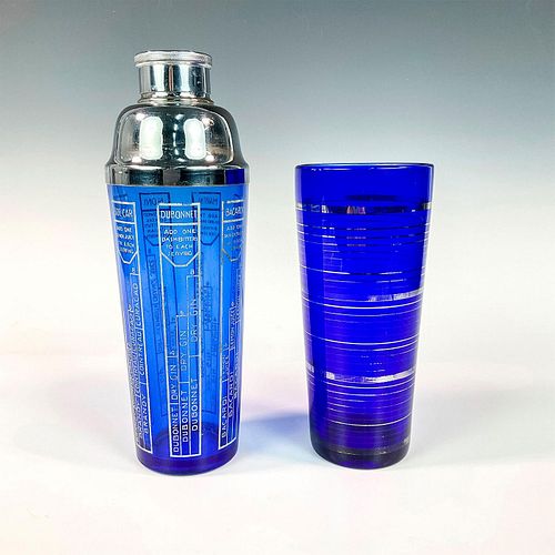 2pc Cobalt Blue Cocktail Shakers