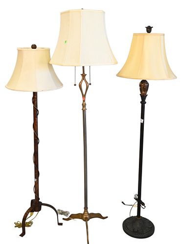 Three Continental Floor Lamps