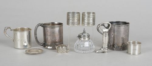 A Group of Small Sterling Silver Articles